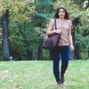 bolso tote vegano de corcho marron modelo 3